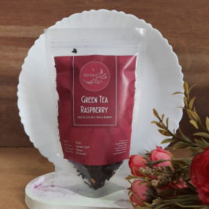 Green Tea Raspberry 100g- Sunika Green Tea